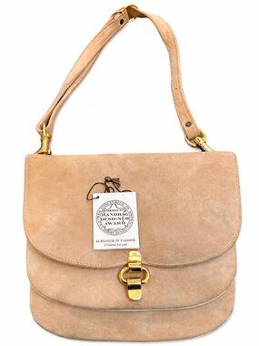 Vintage Robert Bestien Originals Handbag Purse Beige Gold Hardware NOS Box